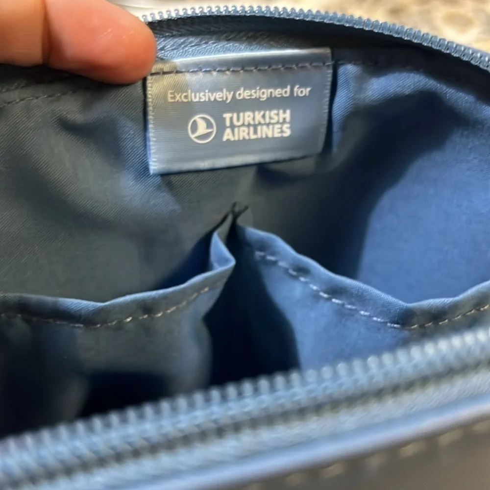 Ferragamo Travel Pouch for Turkish Airlines, Blue